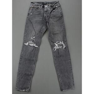 Abercrombie & Fitch Jeans Distressed Slim Mens 28x32 Gray